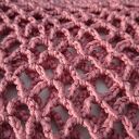 Siatka na zakupy, torba - różowa - na ramię, robiona na szydełku