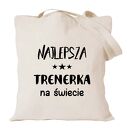 Torba bawełniana z nadrukiem dla nauczycielki - prezent na Dzień Nauczyciela i zakończenie roku