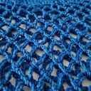 Siatka na zakupy, torba - chabrowa - na ramię, robiona na szydełku