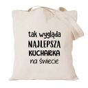 Torba z nadrukiem dla kucharki - ręcznie robiony prezent na urodziny i do kuchni