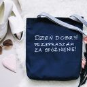 ekotorba z ręcznie wykonanym napisem