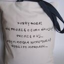 eko torba "cuda na kiju" z ręcznie wykonanym napisem