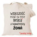 Torba z nadrukiem dla żony - prezent od męża na urodziny i święta