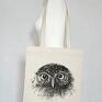 Gabriela Krawczyk eko torba na zakupy pójdźka bawełniana sowa