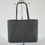 unikatowe torebka minimalistyczna - szara filcowa filc
