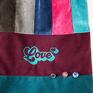 Duża torba na zakupy - Love - patchwork ramię haftowana