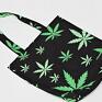zielone torba na zakupy konopie na shopperka ekologiczna zakupowa na ramię marihuana