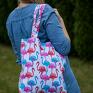 eko bawełniana torba na zakupy shopperka ekologiczna zakupowa na flamingi