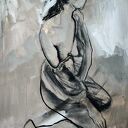 Szkic Kobiety 70x100 cm - duży obraz do salonu