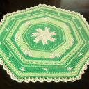 Serwetka Etno Folk vintage - ręcznie robiona podkładka z bawełny 38 cm