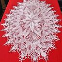 Obrus na drutach w kolorze starego złota, zamówienie specjalne