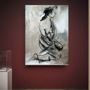 Szkic Kobiety 70x100 cm - duży obraz do salonu
