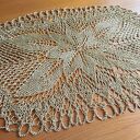 Bieżnik na drutach w kolorze starego złota