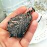 biżuteria botaniczna liść leszczyny - naszyjnik