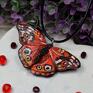 naszyjnik motyl - w odcieniach czerwieni biżuteria