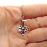 naszyjniki: Srebrny naszyjnik serce z cyrkonią vol2 - dla ukochanej biżuteria serduszko dla zakochanych