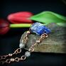 wire wrapping niebieskie naszyjnik z surowym lapis lazuli unikalna biżuteria