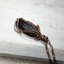 naszyjniki: Magiczny czarny turmalin m176 - rękodzieło wisiorek z turmalinem wire wrappe
