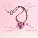 Naszyjnik Kaktus z jaspisem Magenta Ombre - choker z jaspisem dalmatyńskim