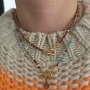 Kolorowy naszyjnik, miks agatów