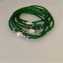 Naszyjnik Kirsten Zielone Korale Długie z Perłą