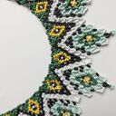 Naszyjnik krywulka „Wiosna” z koralików - choker w odcieniach zieleni