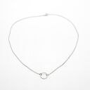 Delikatny naszyjnik z kółkiem srebro