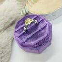 Pierścionek Cytryn regulowany ze stali chirurgicznej - wire wrapping