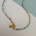 Kolorowy naszyjnik, miks agatów