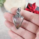 Naszyjnik Agat River Lace "Zimowy Brzeg" stal chirurgiczna wisiorek handmade