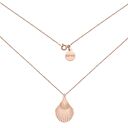 handmade naszyjnik z różowego złota z muszlą