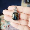 Naszyjnik Pietersyt - wisiorek ze stali chirurgicznej w technice wire wrapping