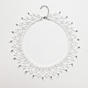 Biała koronka - ręcznie robiony choker z koralików szklanych Preciosa