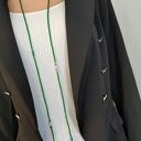 Naszyjnik Kirsten Zielone Korale Długie z Perłą