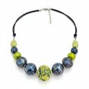 Naszyjnik FEBOO TALA lime&jeans z ceramiką na rzemieniach