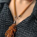 Naszyjnik Lariat Z Bursztynkami