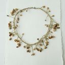 Jaspis Naszyjnik lniany Unikat