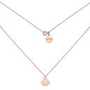 handmade naszyjnik z różowego złota z muszelką