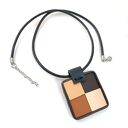 Naszyjnik skórzany z zawieszką z naturalnych skór w odcieniach