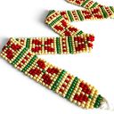 Kolorowy choker z koralików w etnicznym stylu folk