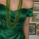 Naszyjnik Wielowarstwowy „Green Glamour” - Soczysta Zieleń i Perłowy