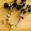 Długi grzybkowy naszyjnik z naturalnych kamieni