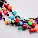 Multicolor naszyjnik ze sznurka i szkła