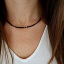 Regulowany choker z onyksu i hematytu