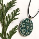 Naszyjnik etno z gliny z turkusowym szkliwem - handmade Ceramika Ana