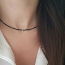 Delikatny naszyjnik z czarnego turmalinu