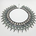 Ażurowa kolia „Kryształowa Jaskinia” - boho naszyjnik choker z koralików szklanych
