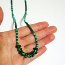Zielony naszyjnik z koralików szklanych - handmade
