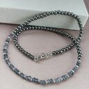 Naszyjnik z kamieni naturalnych - agaty i hematyt