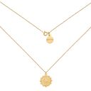 handmade złoty naszyjnik ze słońcem